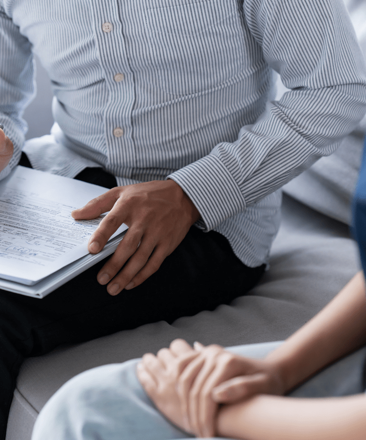 Provider reviewing a care plan